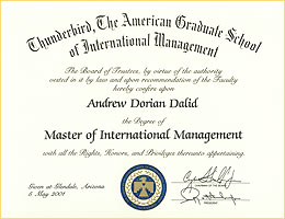 Thunderbird Master of International Management